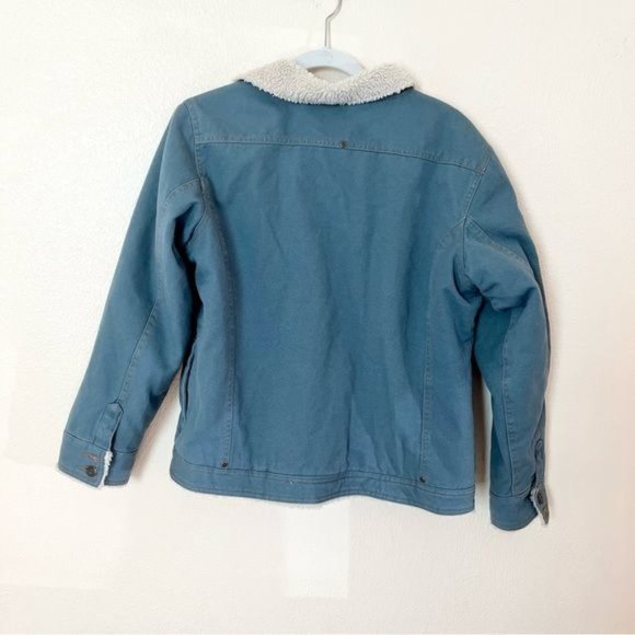 Kavu Sherpa Lined Denim Work Jacket Sz Large - Picture 4 of 5